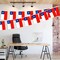 G128 Chile Chilean Bunting Banner | Flag 8.2 x 5.5 Inch, Full String 33 Feet | Printed 150D Polyester, Decorations For Bar, School, Festival Events Celebration